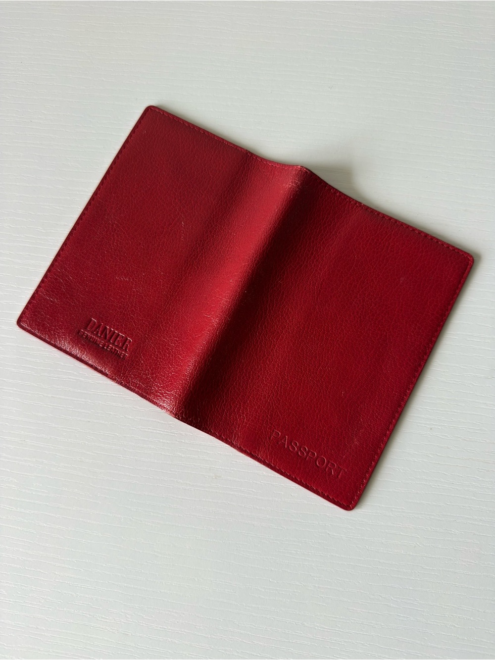 Danier Genuine Leather Passport Holder – Red